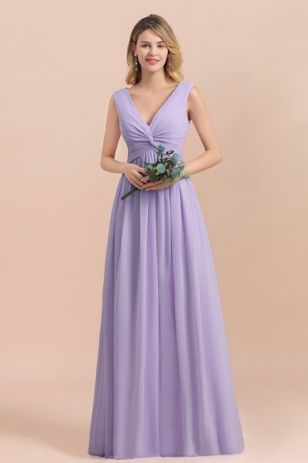 Lavender Brautjungfernkleider Chiffon | Hochzeitspartykleider Brautjungfer
