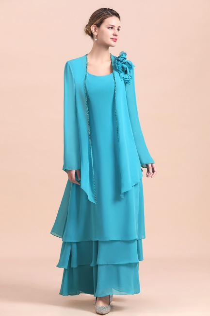 Blaue Brautmutterkleider Mit Jacket | Brautmutter Suit Günstig