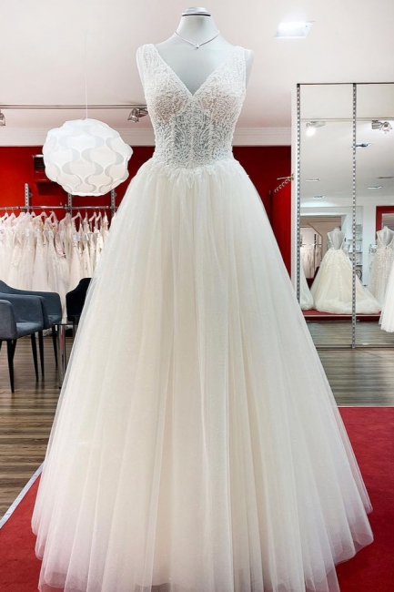 Elegante Hochzeitskleider Schlicht | Brautkleider A Linie