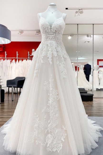 Modern Brautkleider A Linie | Hochzeitskleider mit Spitze