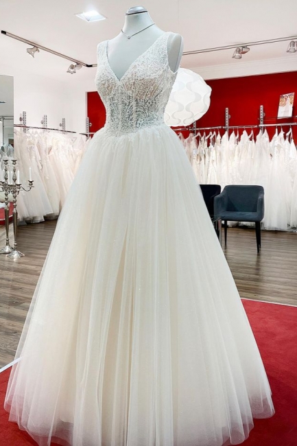 Elegante Hochzeitskleider Schlicht | Brautkleider A Linie