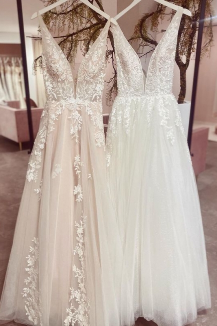 2 Stil Brautkleider A Linie | Hochzeitskleider Mit Spitze