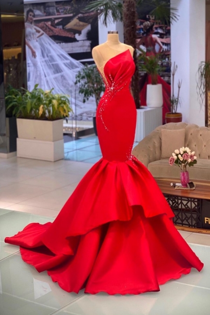 Designer Abendkleider Lang Rot | Rotes Abiballkleid Günstig