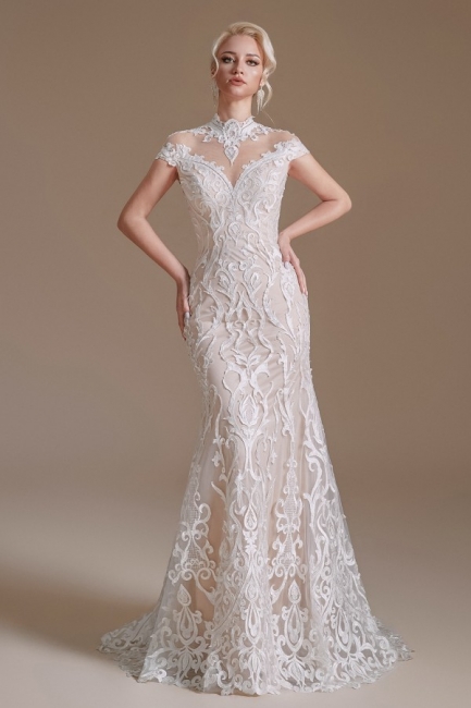 Elegante Brautkleider Lang  Meerjungfrau | Hochzeitskleider mit Spitze