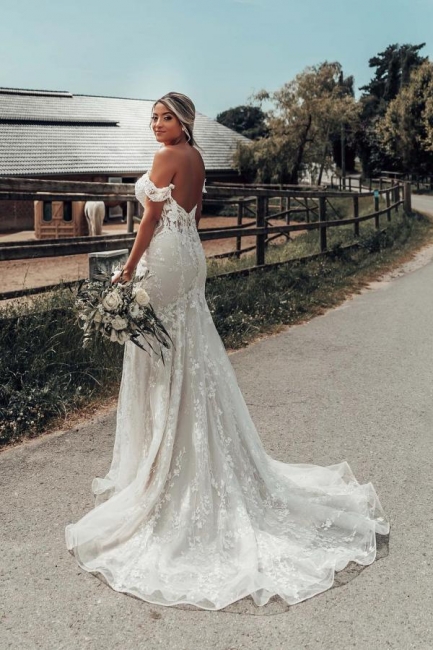 Sexy Meerjungfrau Brautkleider Spitze | Wunderschöne Hochzeitskleider Online