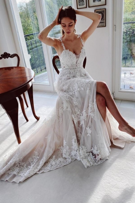Fashion Hochzeitskleider A Linie Spitze | Brautmoden Online Kaufen