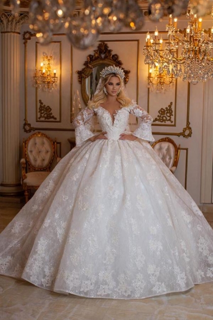 Prinzessin Hochzeitskleider Spitze | Brautkleider Mit Ärmel
