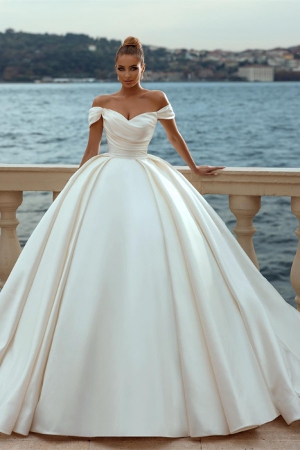 Neue Brautkleider Prinzessin | Satin Hochzeitskleider
