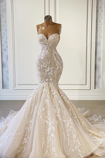 Luxus Hochzeitskleider Meerjungfrau | Brautkleider Spitze