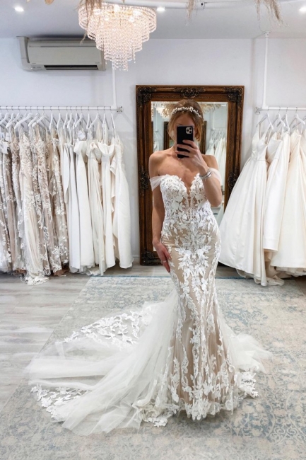 Wunderschöne Brautkleider Meerjungfrau Spitze | Hochzeitskleider Günstig Online