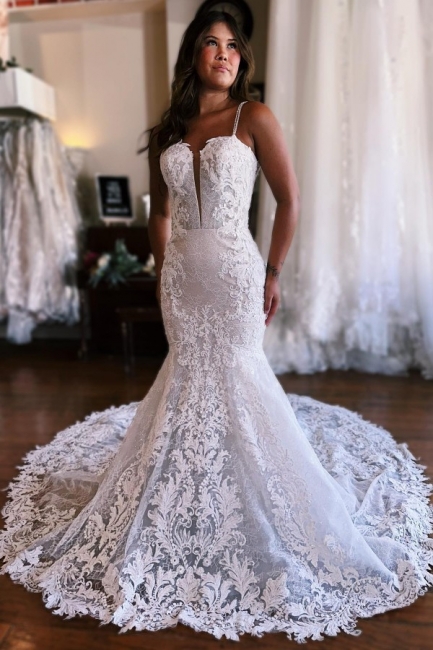 Neue Brautkleider Meerjungfrau Spitze | Hochzeitskleid Online Kaufen