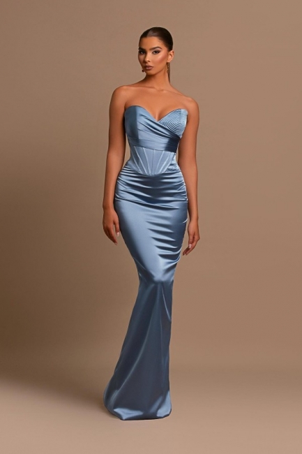 Elegant Abendkleider lang blau | Abiballkleider online