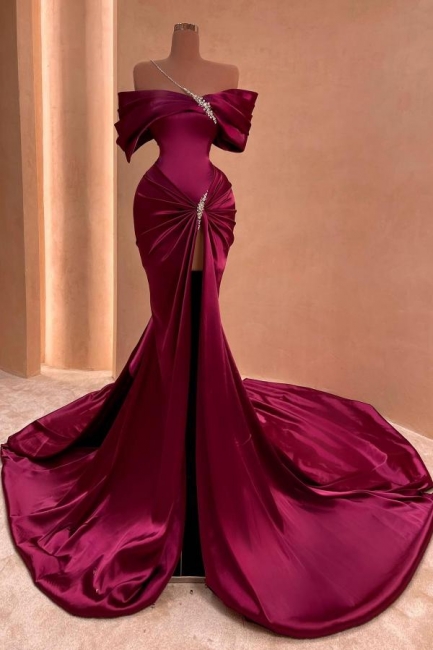 Sexy Abendkleider Lang Fuchsia | Abiballkleider mit Glitzer