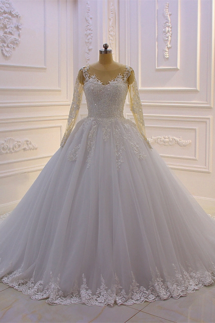 Brautkleider Prinzessin Luxus | Hochzeitskleider Lang Ärmel