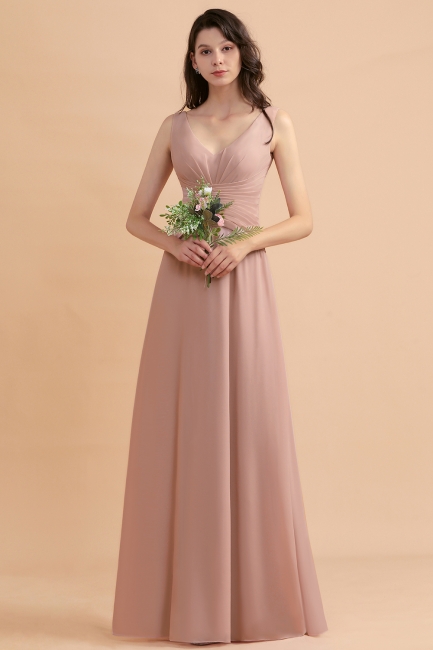 Brautjungfernkleider Lang Altrosa | Kleider für Brautjungfern