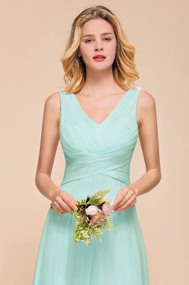 Mint Brautjungfernkleider | Bridesmaid Dresses Lang Chiffon_3