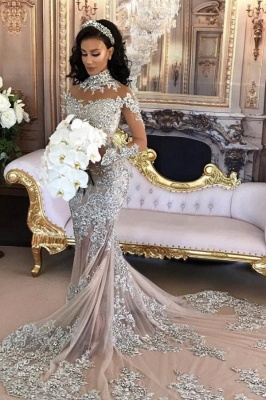 Luxury Brautkleider Mit Ärmel Meerjungfrau Hochzeitskleider Günstig Online Kaufen_1