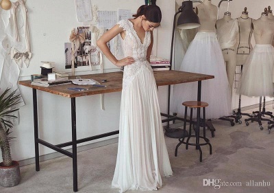Wunderschönes Etuikleid Brautkleider Online Bestellen | Designer Hochzeitskleider Mit Spitze Günstig_3