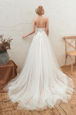 Boho Hochzeitskleid A Linie | Schlichte Brautkleider Günstig Online_8