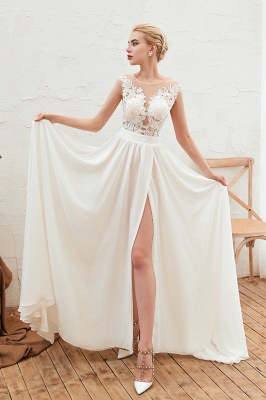 Schlichte Hochzeitskleid Übergröße | Brautkleid für Standesamt_4