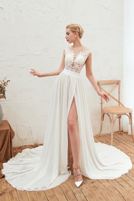 Schlichte Hochzeitskleid Übergröße | Brautkleid für Standesamt_5