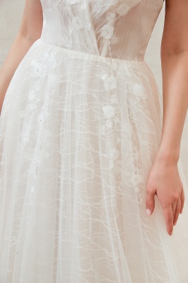 Boho Hochzeitskleid A Linie | Schlichte Brautkleider Günstig Online_15