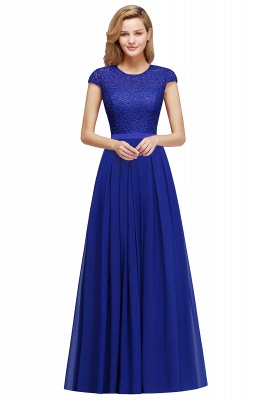 Blau Abendmode Damen | Elegante Abendkleid Lang Spitze_5