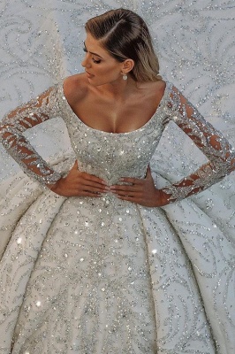 Luxus Prinzessin Brautkleider Spitze | Hochzeitskleider mit Ärmel_3