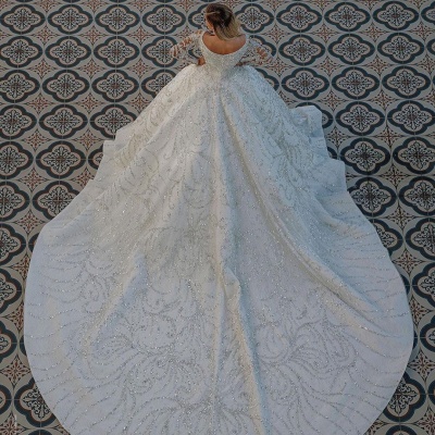 Luxus Prinzessin Brautkleider Spitze | Hochzeitskleider mit Ärmel_5