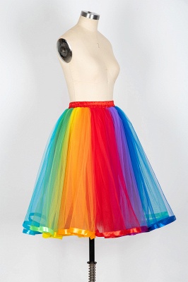 Kurzer Tüll Petticoat  für Damen | Tanzrock elastische Taille_10
