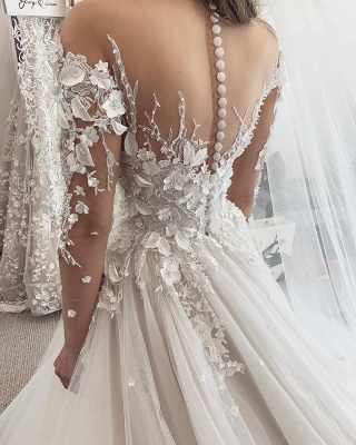 Wunderschöne Hochzeitskleider mit Ärmel | Boho Brautkleider Spitze_3