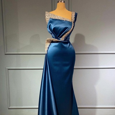 Elegante Abendkleider Lang Blau | Abiballkleider mit Glitzer_4