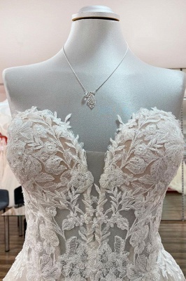 Designer Hochzeitskleider A Linie | Brautkleider mit Spitze_3