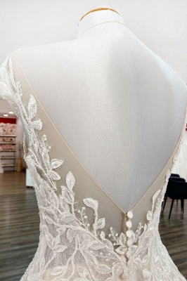 Schöne Brautkleider A Linie | Hochzeitskleider mit Spitze_5