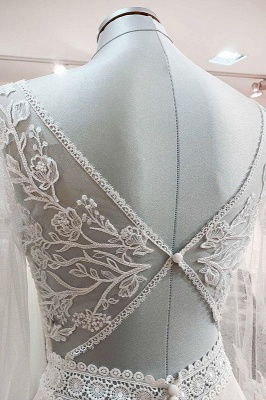 Elegante Hochzeitskleider Mit Ärmel | Brautkleider A Linie_5