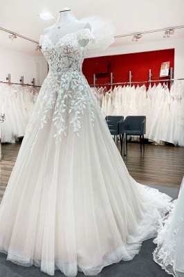 Elegante Brautkleider A Linie | Hochzeitskleider mit Spitze_3