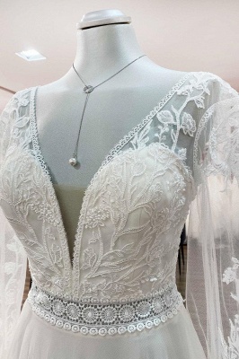 Elegante Hochzeitskleider Mit Ärmel | Brautkleider A Linie_4