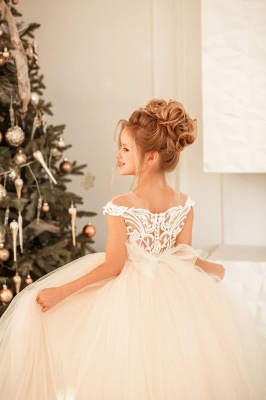 Prinzessin Kinder Hochzeitskleider | Blumenmädchenkleider mit Spitze_6