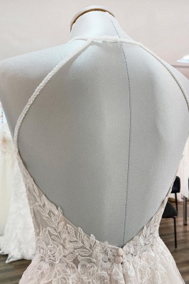 Brautkleider A linie Cream | Hochzeitskleider mit Spitze_5
