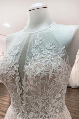 Brautkleider A linie Cream | Hochzeitskleider mit Spitze_4
