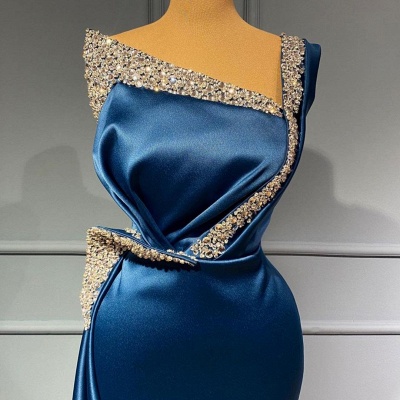 Elegante Abendkleider Lang Blau | Abiballkleider mit Glitzer_3