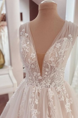 Wunderschöne Brautkleider Boho | Hochzeitskleider A Linie mit Spitze_2