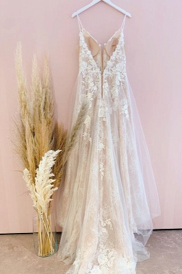 Elegante Spitze Hochzeitskleider | Brautkleider A Linie_2