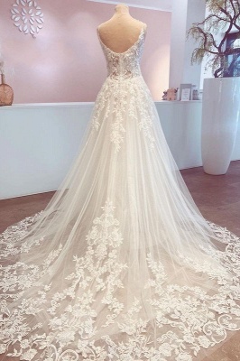 Elegante Brautkleider A Linie | Hochzeitskleider mit Spitze_2