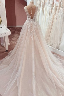 Wunderschöne Brautkleider Boho | Hochzeitskleider A Linie mit Spitze_3