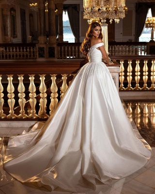 Satin Hochzeitskleider A Linie | Brautkleider Online Kaufen_3