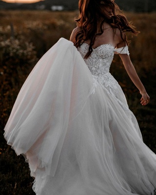 Elegante Brautkleider A Linie Spitze | Hochzeitskleider Boho_4