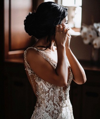 Elegante Hochzeitskleider | Brautkleider Meerjungfrau Spitze_2