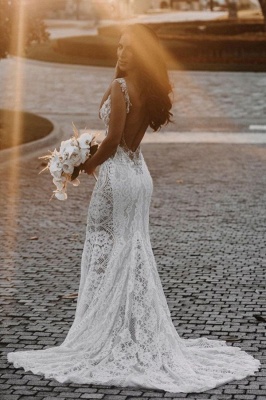 Elegante Hochzeitskleider | Brautkleider Meerjungfrau Spitze_1
