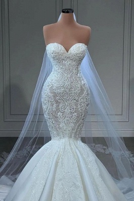 Wunderschöne Brautkleider Meerjungfrau | Hochzeitskleider mit Spitze_2